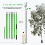 26Ft Extendable Manual Tree Pole Saw Pruner