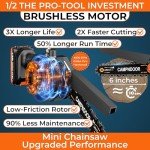 Cordless 6-Inch Mini Chainsaw - Self-Oiling Electric Saw