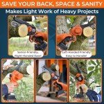 Cordless 6-Inch Mini Chainsaw - Self-Oiling Electric Saw