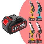 RLSOO 6-Inch Mini Chainsaw Battery 24V 1500mAh