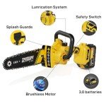 Cordless Mini Chainsaw with 2 Batteries and Case