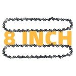 8 Inch Replacement Chainsaw Chain - 2 Pack