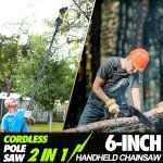 V-MODEST 2-in-1 Cordless Pole Chainsaw Combo