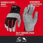 Radians Craftsman Hybrid Leather Work Gloves, Large