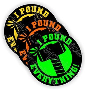 Funny Hard Hat Stickers for Bikers and Laborers