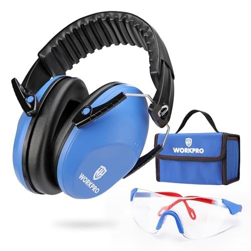Kids Noise Cancelling Headphones and Safety Glasses Set