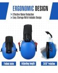 Copkim Adjustable Noise Reduction Earmuffs - Blue
