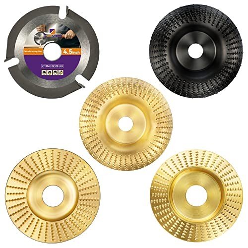 TOOVEM 5-Piece Angle Grinder Carving Disc Set