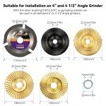 TOOVEM 5-Piece Angle Grinder Carving Disc Set