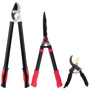 3-Piece Heavy Duty Hedge Shears & Pruners Set