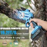 Cordless 6-Inch Mini Chainsaw with Batteries & Chains