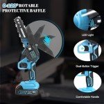 Cordless 6-Inch Mini Chainsaw with Batteries & Chains