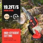 Cordless Mini Chainsaw, 6 Inch Handheld Cutter