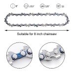 8-Inch Chainsaw Chain Replacement (2 Pack)