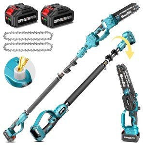 Seesii 2-in-1 Cordless Pole Saw & Chainsaw