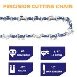 10-Inch Chainsaw Chain - Compatible with Multiple Brands