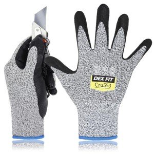 DEX FIT Level 5 Cut Resistant Gloves - Grey