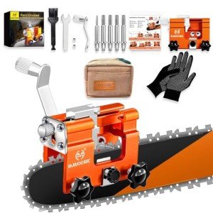 Portable Chainsaw Sharpener with 5 Burrs Kit