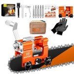 Portable Chainsaw Sharpener with 5 Burrs Kit