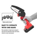 4-Inch Cordless Mini Chainsaw with Batteries