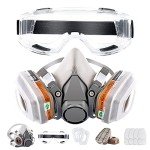 Reusable Half Face Respirator with Safety Glasses