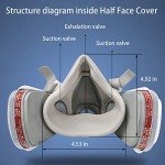Reusable Half Face Respirator with Safety Glasses