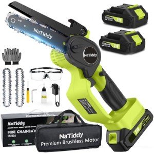 NaTiddy 6-Inch Cordless Electric Mini Chainsaw