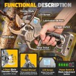 Cordless Electric Pruning Shears for DeWalt 20V