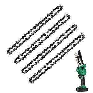 Mini Chainsaw 6-Inch Chain Replacement (4-Pack)