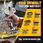 Cordless Electric Pruning Shears for DeWalt 20V