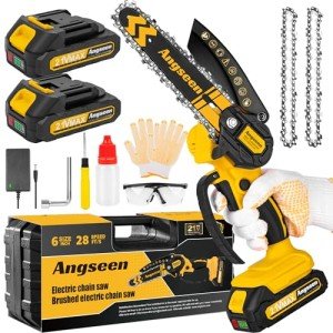 Compact 6-Inch Cordless Mini Chainsaw with Battery