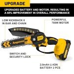 Compact 6-Inch Cordless Mini Chainsaw with Battery