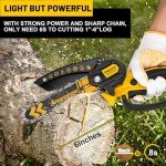 Compact 6-Inch Cordless Mini Chainsaw with Battery