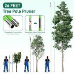 Outvita 26ft Extendable Manual Pole Saw Pruner