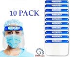Clearview 10 Pack Washable Face Shield Masks
