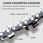 8" Chainsaw Chains - 2 Pack, Fits Multiple Brands