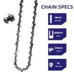 18" Chainsaw Chain 5 Pack - 62 Drive Links