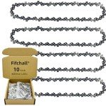 10-Inch Chainsaw Chain 4-Pack for Multiple Brands