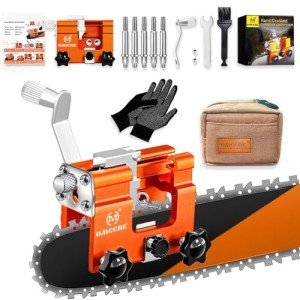 Portable Chainsaw Sharpener Jig with Diamond Bits