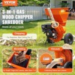 VEVOR 7HP Heavy Duty Gas Wood Chipper