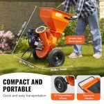 VEVOR 7HP Heavy Duty Gas Wood Chipper