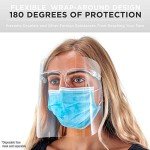 Clear Full Face Shields with Glasses Frames - 4 Pack