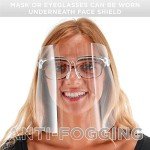Clear Full Face Shields with Glasses Frames - 4 Pack