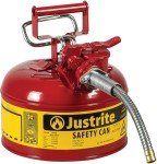 Justrite 1 Gallon Type II Red Gas Can