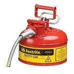 Justrite 1 Gallon Type II Red Gas Can