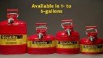 Justrite 1 Gallon Type II Red Gas Can