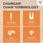 8" Chainsaw Chain 3/8" LP Gauge 33 Links