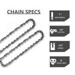 Milwaukee 6-Inch Chainsaw Replacement Chain (2-Pack)