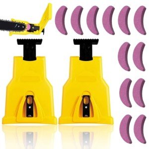 Portable Chainsaw Sharpener with Grindstones - 2 Pack