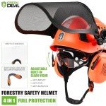 Green Devil Arborist Chainsaw Safety Helmet, 5-in-1